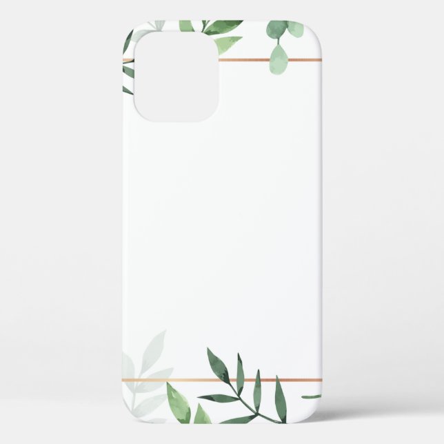 Frame leaves watercolor background Case-Mate iPhone case (Back)