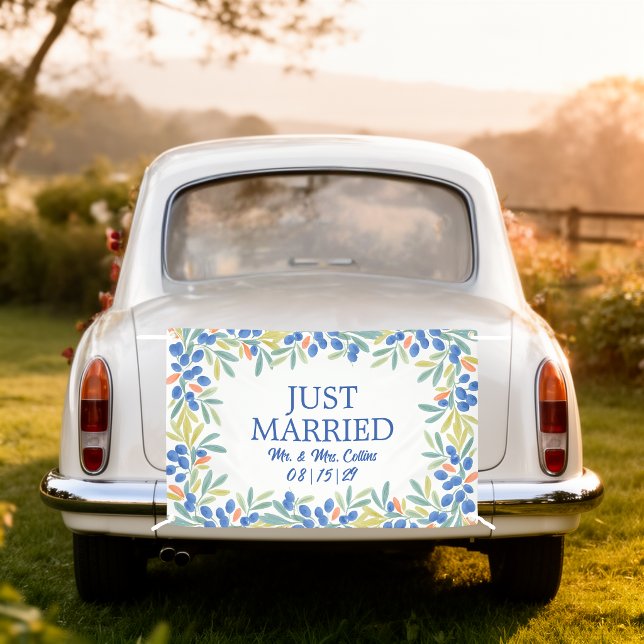 Frame of Olives Just Married Car Banner (Creator Uploaded)