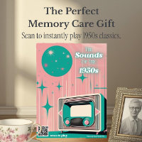 Framed 1950s Music Art Dementia Gift with QR Code