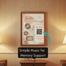 Framed 1960s Memory Care Print with Playlist