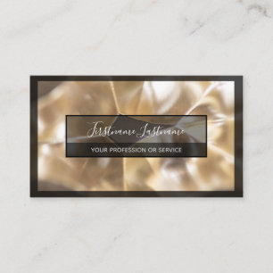 Framed abstract gold silver metal alloy structures business card
