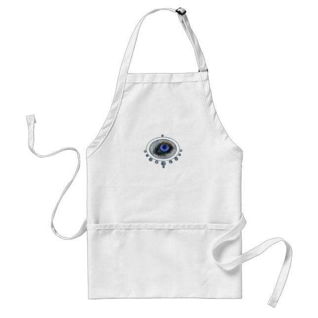 Framed Arctic Wolf Eye Adult Apron (Front)