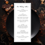 Framed | Calligraphy Elegant Monogram Wedding Menu<br><div class="desc">part of a collection</div>