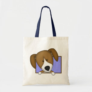 Framed Cartoon Beagle Tote Bag