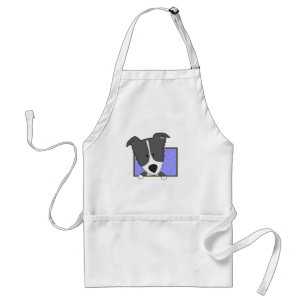 Framed Cartoon Border Collie Standard Apron