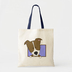 Framed Cartoon Brown Border Collie Bag