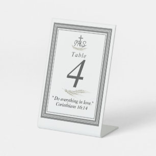 Framed Catholic Bible Verse Pedestal Sign