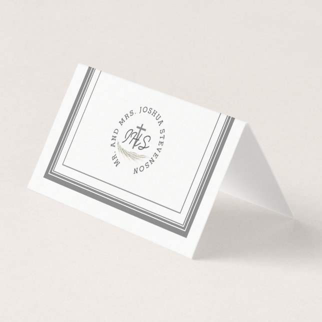 Framed Catholic Bible-Verse Thank You Card (Front)