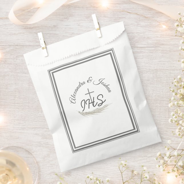 Framed Catholic Bible Verse Wedding  Favour Bag (Clipped)