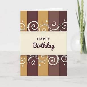 Framed Cream Birthday Card
