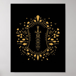 Framed Dice Sword of the Paladin Tabletop RPG Poster