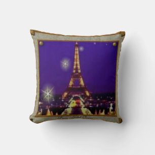Framed Eiffel Tower Cushion