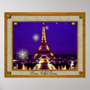 Framed Eiffel Tower Poster