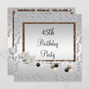 Framed Elegance 45th Birthday Invitation