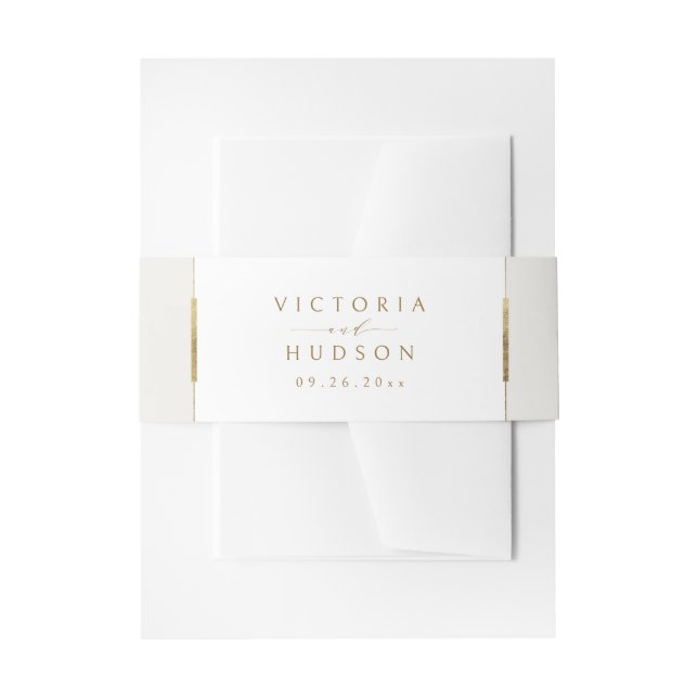 Framed Elegance Simple Modern Classy Wedding Invitation Belly Band (Front Example)