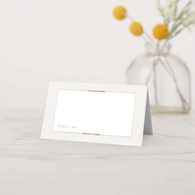 Framed Elegance Simple Modern Classy Wedding Place Card (Front)