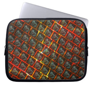 'Framed eyes', scratches or red grid. Laptop Sleeve