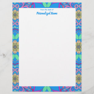 Framed Fiesta Unlined Custom Letterhead