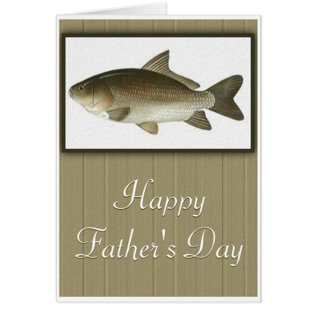 Framed Fish Image Happy Father's Day Greeting Card (Front)