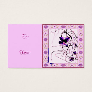 Framed Flowers Gift Tag