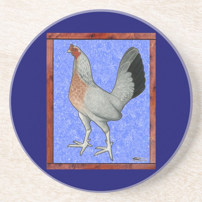 Framed Game Hen Coaster (Front)