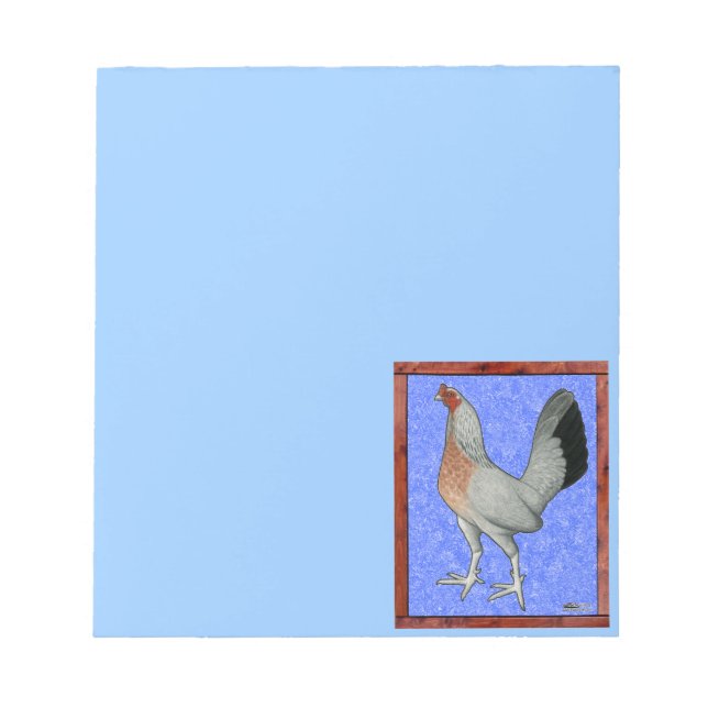 Framed Game Hen Notepad (Front)