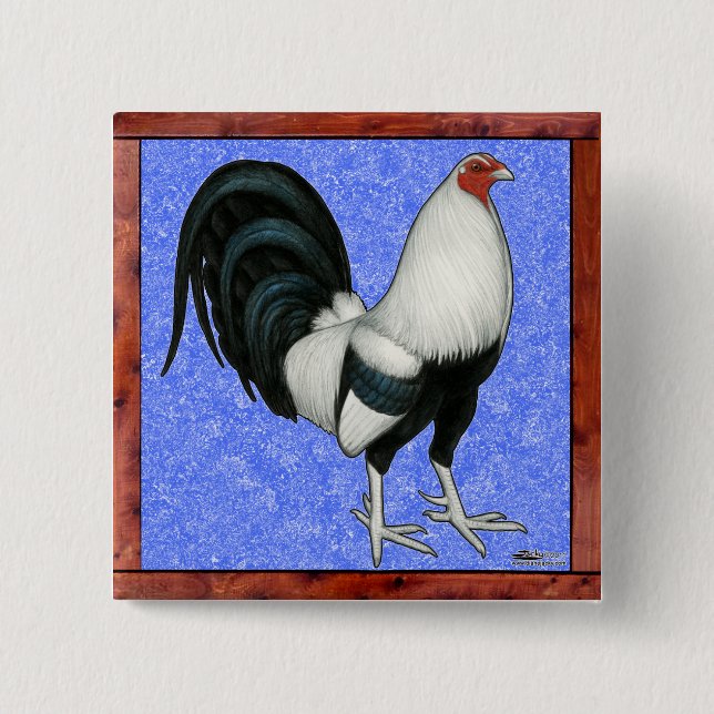 Framed Gamecock 15 Cm Square Badge (Front)