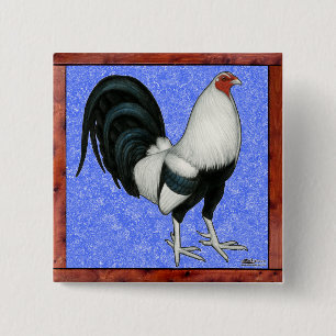 Framed Gamecock 15 Cm Square Badge