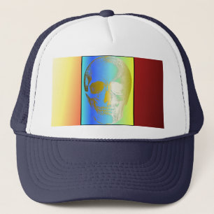Framed Gold Skull, Smoggy Sunset - Trucker Hat