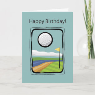 Framed Golf Birthday Card