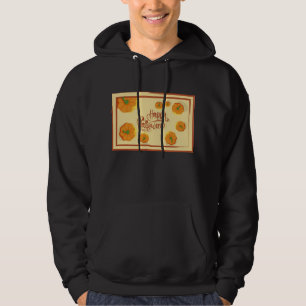 Framed greeting card Happy Halloween typography  Hoodie