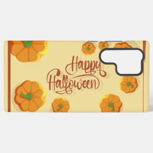 Framed greeting card Happy Halloween typography   Samsung Galaxy Case