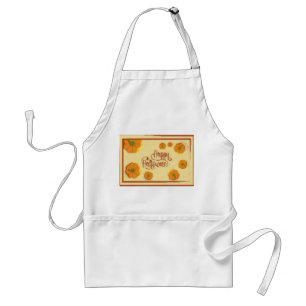Framed greeting card Happy Halloween typography Standard Apron
