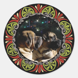 Framed Mastiff Pair Sticker