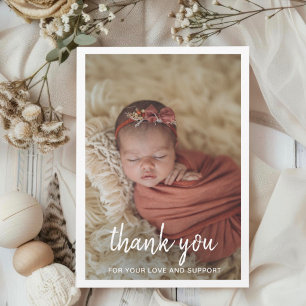 Framed Modern Baby Shower Thank You Card