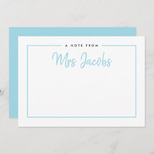 Framed Note Custom Colours Personalised Stationery Holiday Card