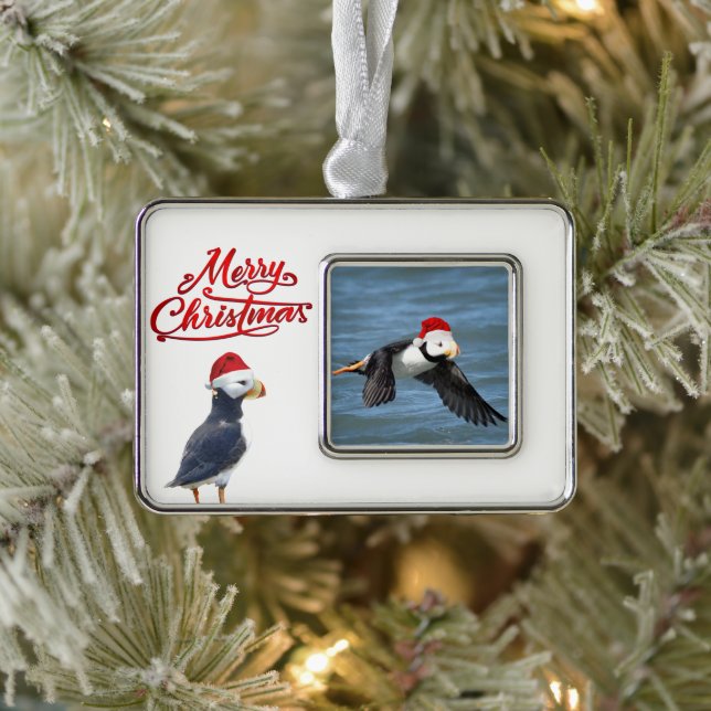 Framed Ornament of puffins (Tree)