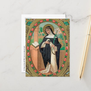 Framed Portrait of St. Rose of Lima (Detail; K 48) Postcard