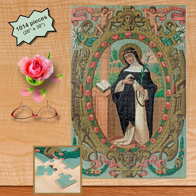 Framed Portrait of St. Rose of Lima (K 48) Jigsaw Puzzle (Creator Uploaded)