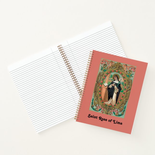 Framed Portrait of St. Rose of Lima (K 48) Notebook (Inside)