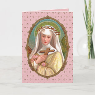 Framed Portrait of St. Rose of Lima (M 024b) Card