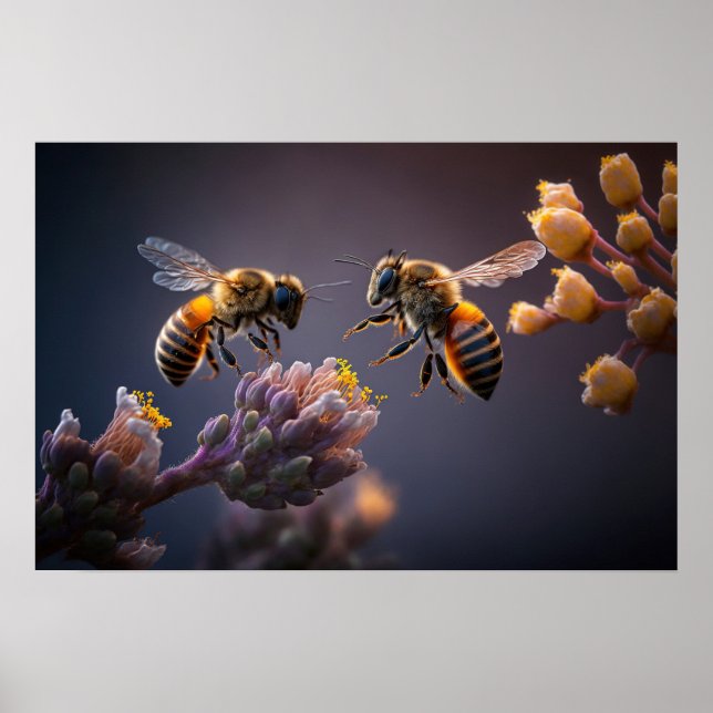 Framed Poster Art Bees (Front)