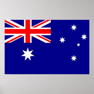 Framed print with Flag of Australia