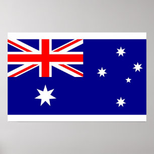 Framed print with Flag of Australia