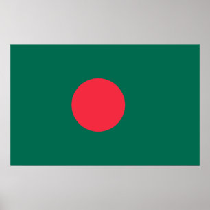 Framed print with Flag of Bangladesh