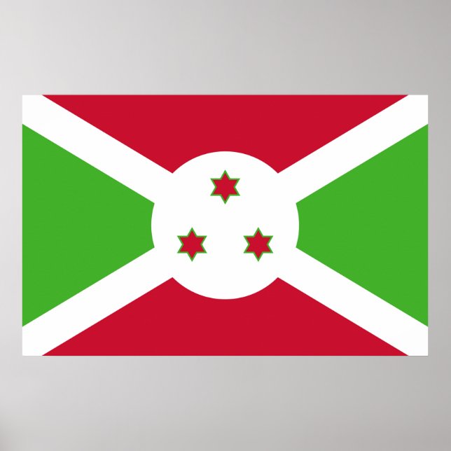 Framed print with Flag of Burundi (Front)