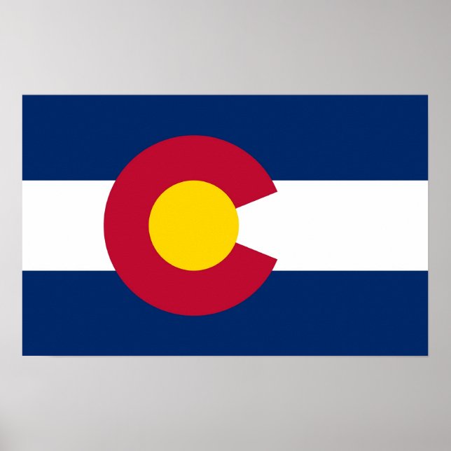 Framed print with Flag of Colorado, U.S.A. (Front)