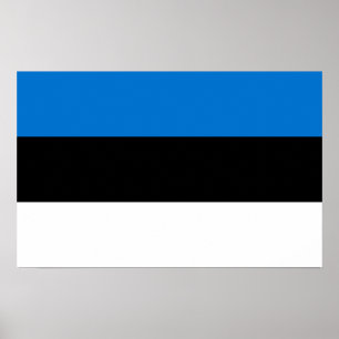 Framed print with Flag of Estonia