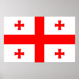 Framed print with Flag of Georgia