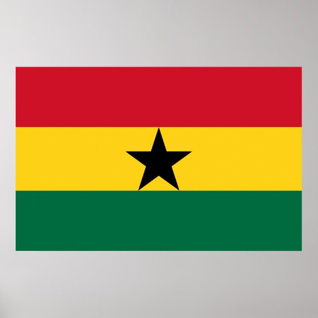Framed print with Flag of Ghana (Front)